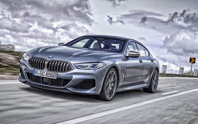 2020, BMW 8-Series Gran Coupe, front view, gray coupe, new gray 8-Series Gran Coupe, BMW 8, german sports cars, BMW