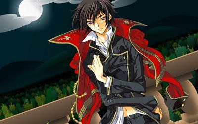 Code Geass, protagonist, Lelouch Lamperouge, japanese manga, anime characters