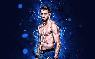 Carlos Condit, blue neon lights, american fighters, MMA, UFC, Mixed martial arts, UFC fighters, Carlos Joseph Condit, MMA fighters