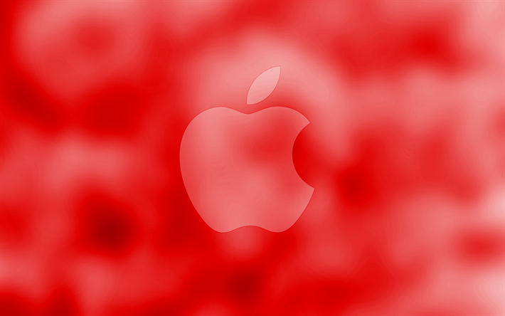 Wallpapers Apple Red Logo 4k Blurred Background Minimal Artwork For Desktop Free Pictures - Red Apple Logo 4k Wallpaper