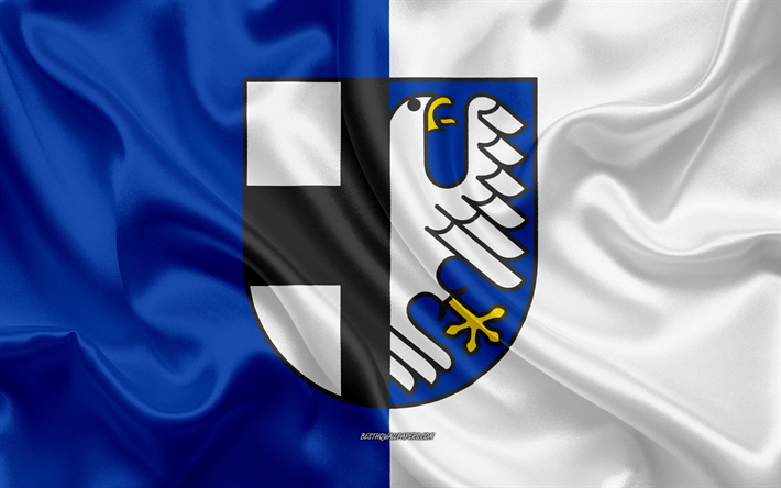 Balve Lippu, 4k, silkki tekstuuri, silkki lippu, Saksan kaupunki, Balve, Saksa, Euroopassa, Lipun Balve, liput saksan kaupungeissa
