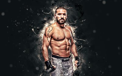 Jimmie Rivera, 4k, white neon lights, american fighters, MMA, UFC, Mixed martial arts, Jimmie Rivera 4K, UFC fighters, James Ernesto Rivera, MMA fighters