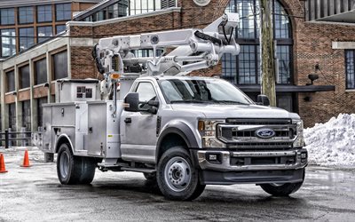 2020, Ford F-600 Super Duty, exterior, new white F-600, commercial vehicles, american cars, Ford