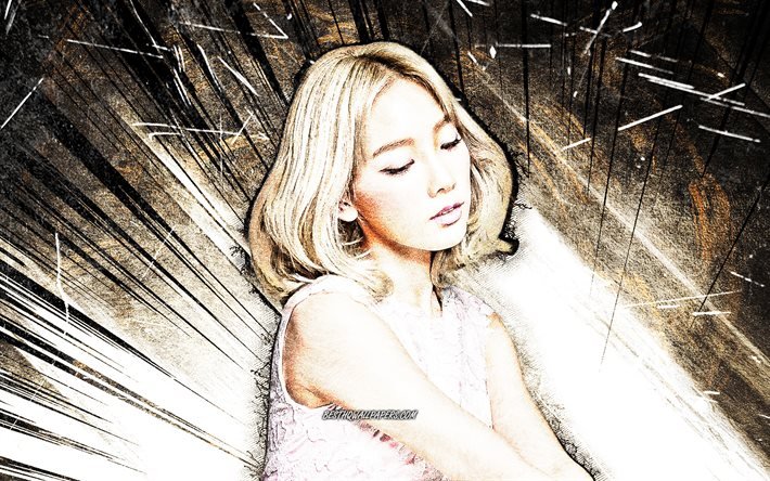 ダウンロード画像 4k テヨン グランジアート K Pop 韓国の歌手 少女時代 茶色の抽象的な光線 キム テヨン 韓国の有名人 アジアの女性 テヨン4k フリー のピクチャを無料デスクトップの壁紙