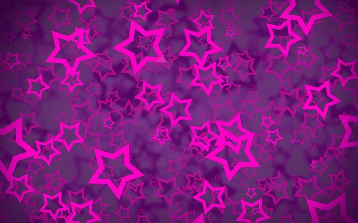 violetti t&#228;htien tausta, 4k, t&#228;htikuviot, t&#228;htitausta, violetit taustat, abstraktit taustat
