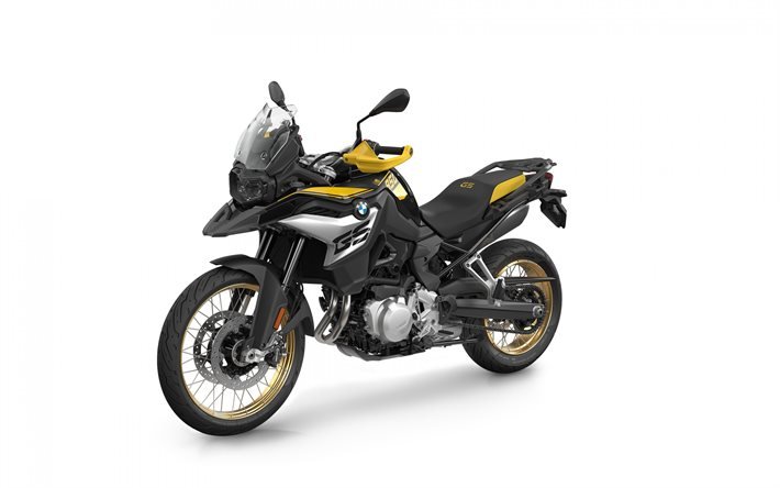 BMW F 850 GS, Adventure Edition 40 Years GS, 2020, ext&#233;rieur, fond blanc, nouvelle F 850 GS, motos allemandes, 40 Years GS Edition, BMW