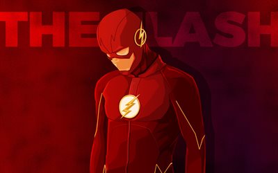 Flash, minimal, superheroe, Justice League, Il Flash
