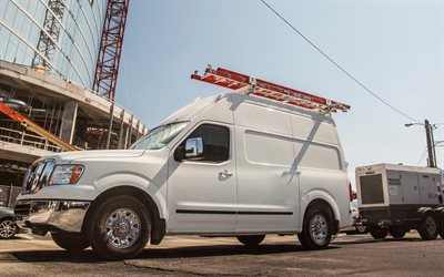 Nissan NV Cargo, 4k, 2017 cars, vans, factory, Nissan NV, cargo transport, Nissan