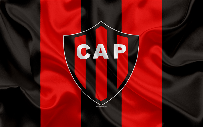 Club Atletico Patronato, 4k, Argentinian football club, emblem, Patronato logo, First Division, Superliga Argentina, Argentina Football Championships, football, Parana, Argentina, silk texture