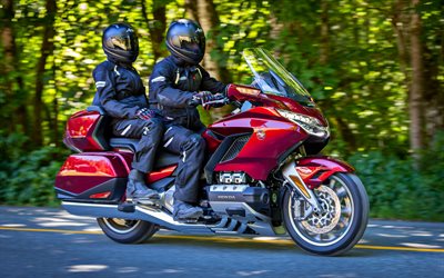 Honda Gold Wing, 4k, 2018 motos, motociclistas, estrada, japon&#234;s motocicletas, Honda