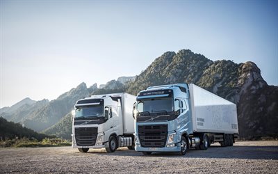 Volvo FH LNG, 4k, 2017, kuorma-autot, uusi FH, Volvo