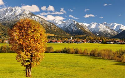 Allgaeu, 4k, autumn, mountains, Europe, Germany