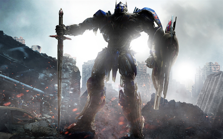 Optimus Prime, Transformadores, O Último Cavaleiro, Transformadores de 5, 4k, Autobot, novos filmes, caracteres