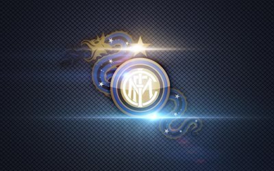 Internazionale FC, soyut sanat, logo, futbol, fan sanat, İtalyan Serie A Futbol Kul&#252;b&#252;, Inter Milan FC, Milan, İtalya