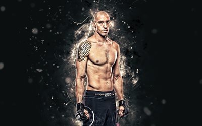 James Vick, 4k, beyaz neon ışıkları, Amerikan savaş&#231;ıları, MMA, UFC, James Vick 4K, UFC d&#246;v&#252;ş&#231;&#252;s&#252;, MMA savaş&#231;ıları, James William Vick