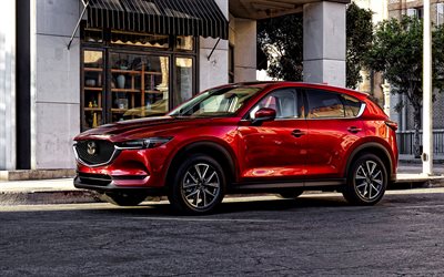 Mazda CX-5, 2020, front view, exterior, new red CX-5, red crossover, japanese cars, Mazda