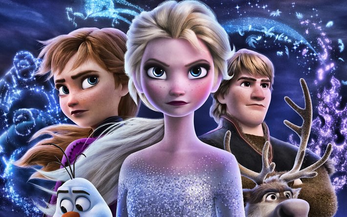 Frozen Two, 4k, affiches, 2019 movie, Frozen 2, Disney, Frozen II