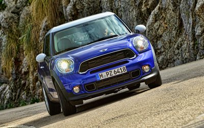 MINI Cooper S Paceman, 4k, route, 2014, voitures, R61, voitures compactes, 2014 MINI Cooper S Paceman, MINI