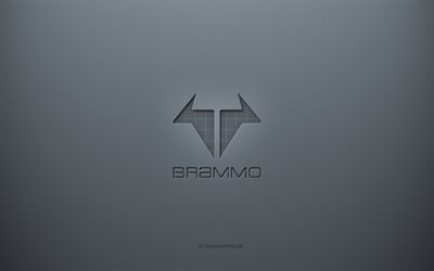 Brammo logo, gray creative background, Brammo emblem, gray paper texture, Brammo, gray background, Brammo 3d logo