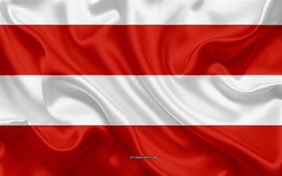 ブルノの旗, チェコ共和国, 4k, シルクの質感, ブルノ旗, チェコの都市, ブルノ