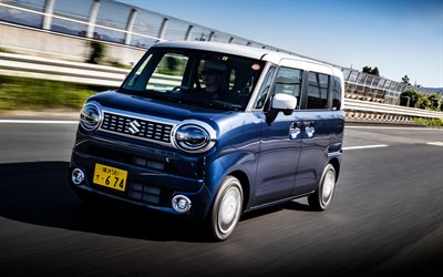 Suzuki Wagon R Smile, 4k, mini-fourgonnettes, voitures 2021, HDR, voitures compactes, Suzuki