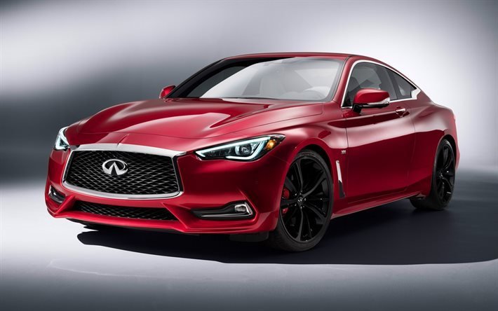 Infiniti Q60, 2017, Rosso Q60, Coup&#233;, nuovo Q60, Rosso Infiniti