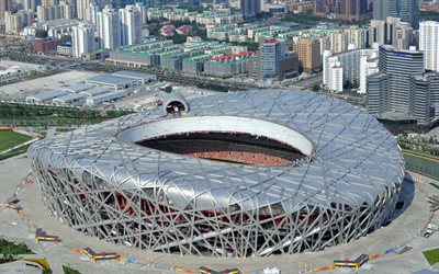 Estadio Nacional de pek&#237;n, estadio deportivo, instalaciones modernas, Nido de P&#225;jaros de Beijing, China