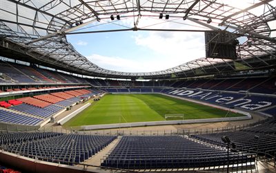 HDI Arena, Hannover 96, Futbol Stadyumu, 4k, Hannover, Almanya, arena spor