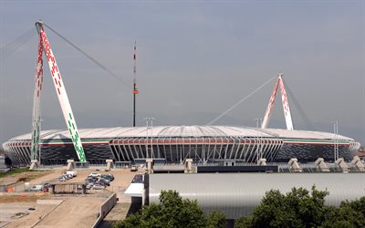 Juventus Stadium, Allianz Stadium, Torino, Italia, 4k, jalkapallo-stadion, Juventus