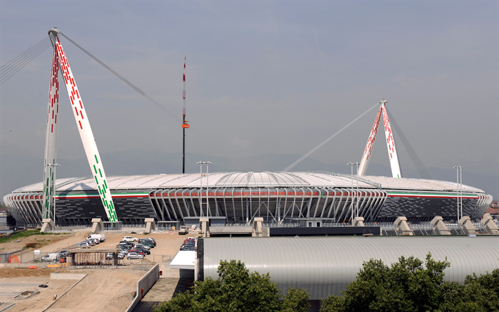 Juventus Stadium, Allianz Stadium, Turin, Italie, 4k, stade de football, la Juventus
