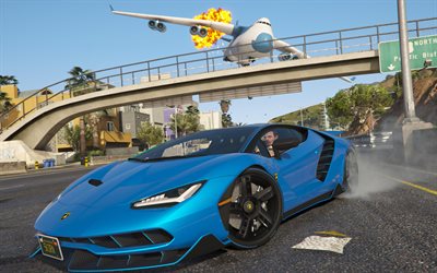 GTA 5, 4k, Lamborghini Centenary, Grand Theft Auto V, GTA V, GTA5