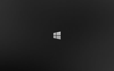 Windows 8, 4k, gray background, minimal, logo