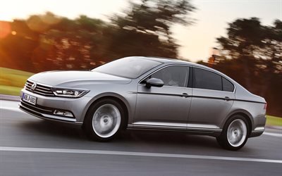 Volkswagen Passat, yol, 4k, 2018 araba, Alman otomobil, VW, Volkswagen
