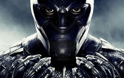 Black Panther, superhj&#228;ltar, 2018 film, affisch