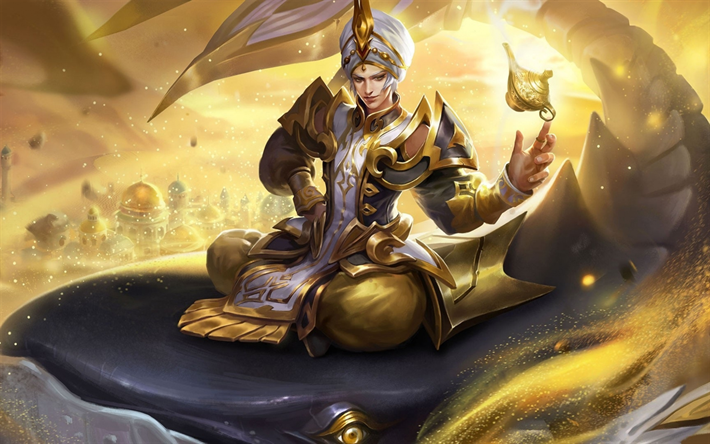Aladdin, MOBA, ilustraciones, lista de caracteres de 2018 juegos, Rey de la Gloria, de la Liga de Leyendas