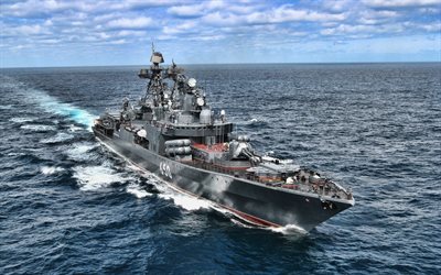 Almirante Chabanenko, DD-650, destructor, la Armada rusa, HDR, del ej&#233;rcito ruso, buque de guerra, Udaloy II-clase, el Almirante Chabanenko DD-650