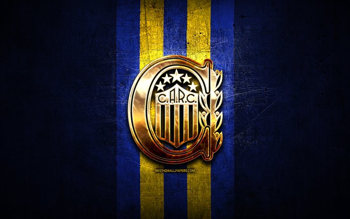 روزاريو سنترال FC, الشعار الذهبي, الأرجنتيني Primera Division, معدني أزرق الخلفية, كرة القدم, CA روزاريو سنترال, الأرجنتيني لكرة القدم, روزاريو سنترال شعار, الأرجنتين, نادي أتلتيكو روزاريو سنترال