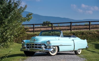 Cadillac Sixty-Two Convertible Coupe, 4k, retro cars, 1953 cars, 6267X, american cars, Cadillac