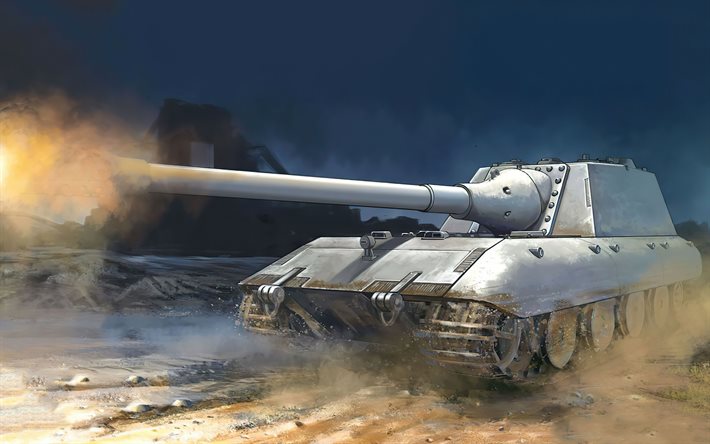 Panzerkampfwagen E-100, char allemand, E-100, Seconde Guerre mondiale, Allemagne, chars peints