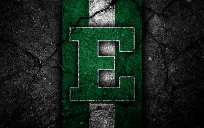 Eastern Michigan Eagles, 4k, american football team, NCAA, green white stone, USA, asphalt texture, american football, Eastern Michigan Eagles logo