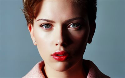 Scarlett Johansson, portrait, american actress, photoshoot, makeup, beautiful woman