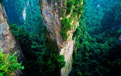 China, jungle, rocks, mountains, summer, beautiful nature, HDR