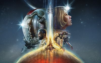 Starfield, 2022, poster, promo materials, new games, characters, Bethesda Game Studios