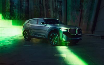 2021, BMW XM Concept, 4k, vue de face, extérieur, voitures électriques, nouveau XM Concept, voitures allemandes, BMW
