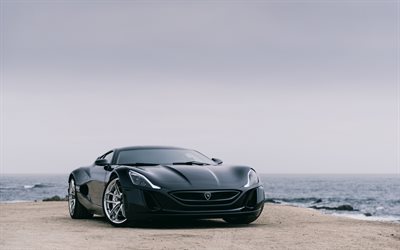 Rimac Concept One, 4k, 2018 voitures, supercars, Rimac