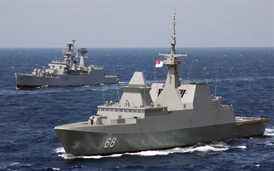 fregattia, INS Brahmaputran, F31, Intian Laivaston, RSS Pelottava, Singaporen tasavallan Laivaston, Brahmaputra-luokan fregattia