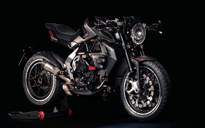 MVオーガスタRVS, 限定盤, 2018, 4k, 黒sportbike, 新しいバイク