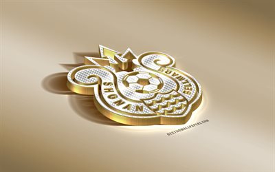 Shonan Bellmare, Japanese football club, golden silver logo, Hiratsuka, Japan, J1 League, 3d golden emblem, creative 3d art, football