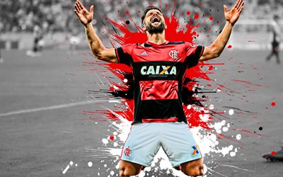 Diego Ribas, Flamengo, Brazilian football player, attacking midfielder, goal, joy, Serie A, Brazil, famous footballers, Diego, Clube de Regatas do Flamengo