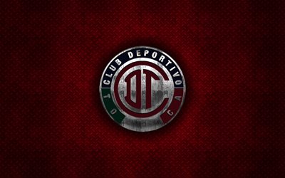Deportivo Toluca FC, Mexican football club, red metal texture, metal logo, emblem, Toluca de Lerdo, Liga MX, creative art, football, Toluca FC